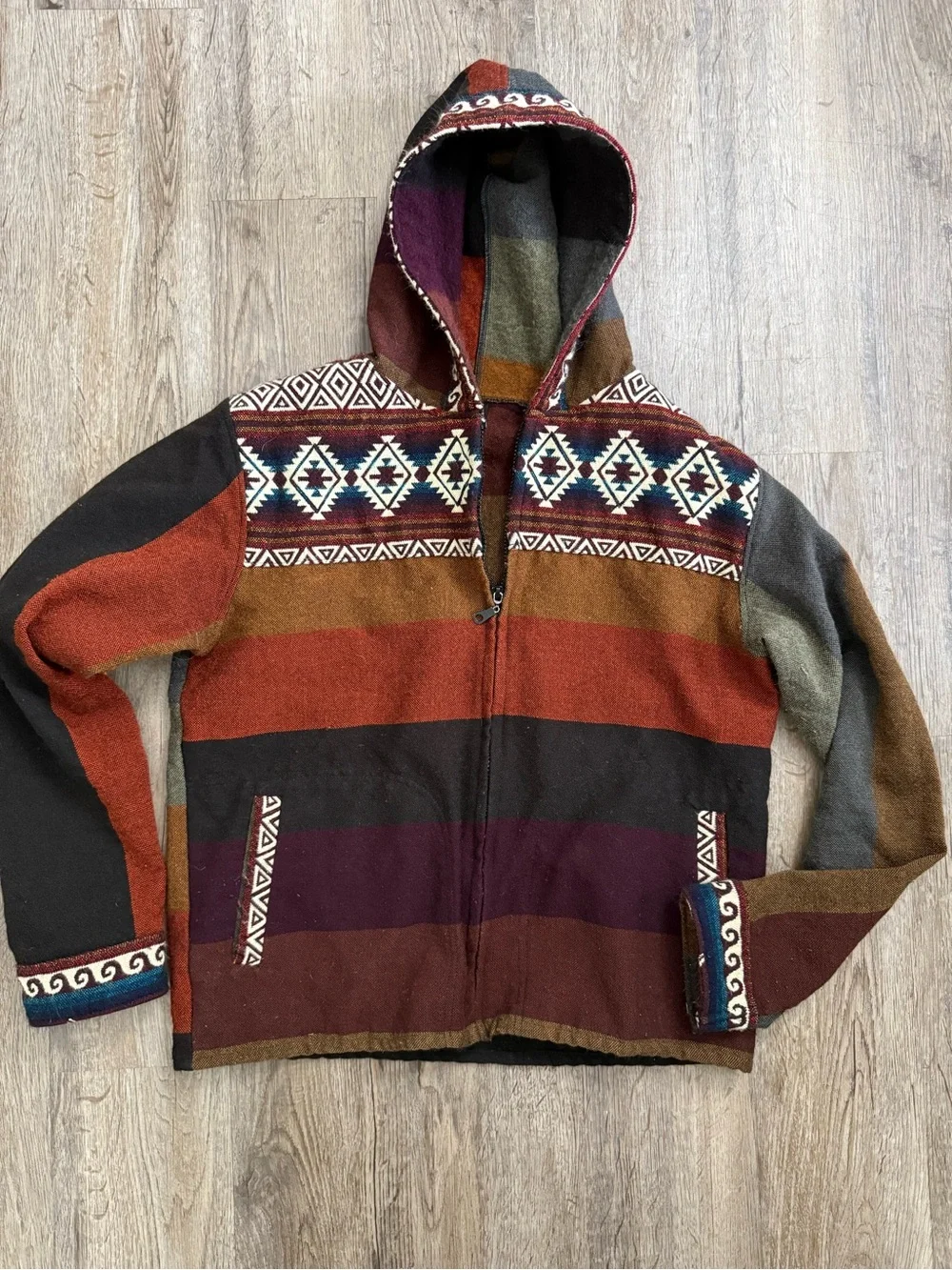 Native Sun • Wool/Cotton Full Zip Hoodie Jacket